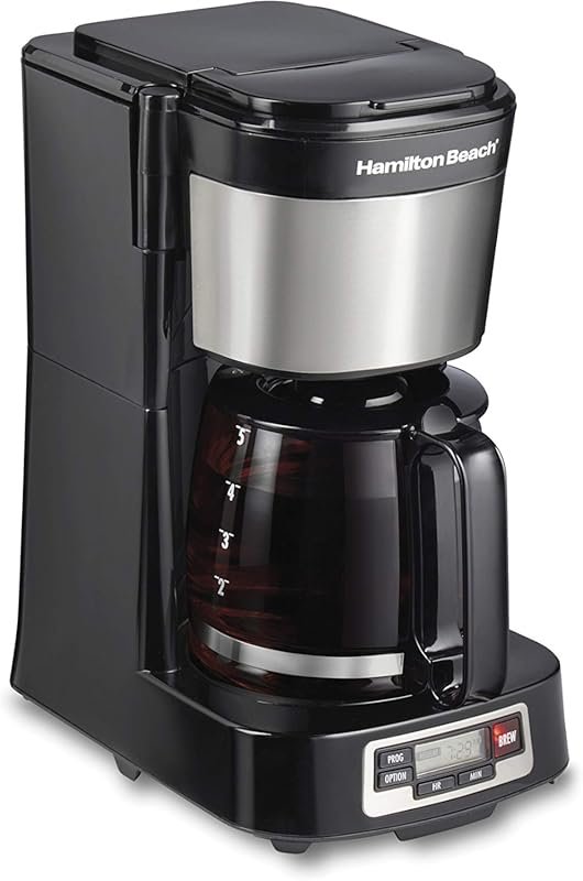 Hamilton Beach 5 Cup Drip Coffee Maker with FrontFill & Auto Pause Bla