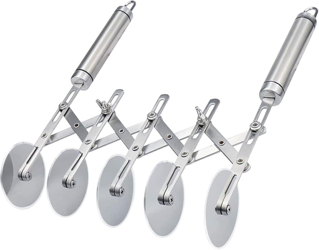Juome 5-Wheel Stainless Steel Pastry Cutter & Pizza Slicer – Multi-Rou