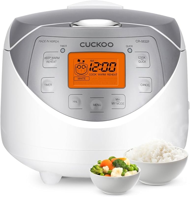 CUCKOO Micom 6-Cup Rice Cooker with Fuzzy Logic, Delay Timer & Auto Cl