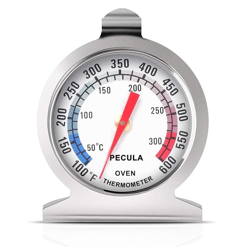 Stainless Steel Oven Thermometer 50-300°C/100-600°F Analog Instant Rea