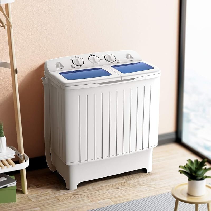Giantex Portable Washer, 20lbs Capacity Twin Tub for Apartment, RV & D