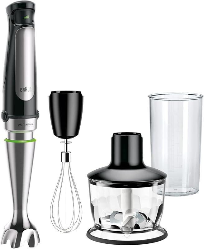 Braun MultiQuick 7 Immersion Blender with Food Processor for Chopping,