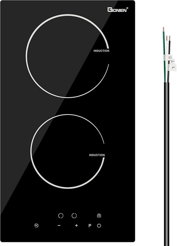 3500W Built-in Induction Cooktop 2 Burners, 12