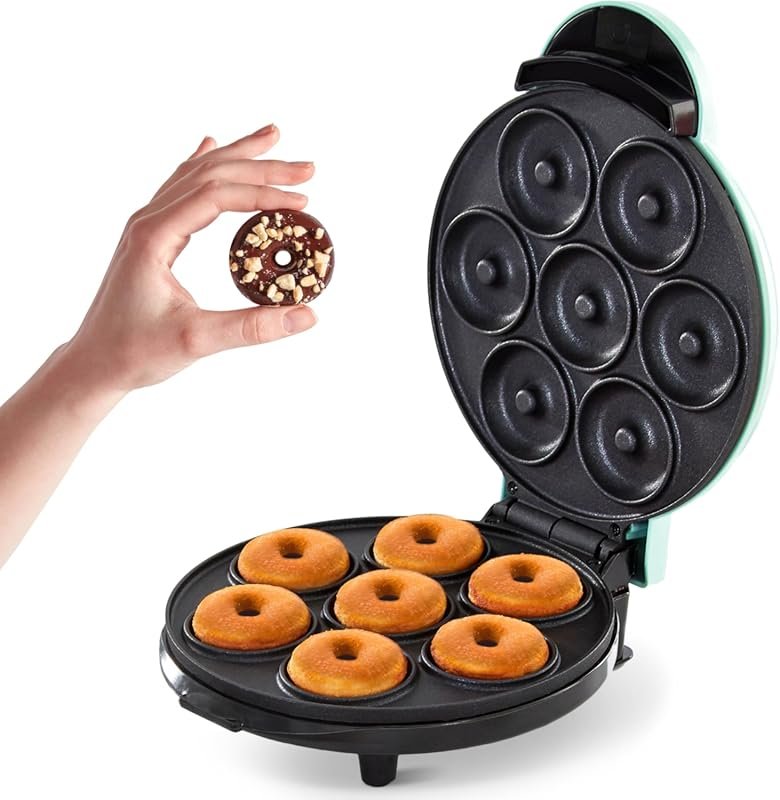 Dash Express Mini Donut Maker Makes 7 Homemade Doughnuts with Non-Stic