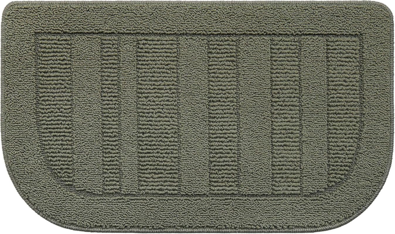 BEQHAUSE Durable Semicircular Kitchen Rug, Green 30x18 Inch
