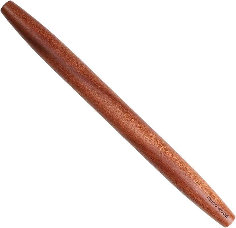 Muso Sapele Wood French Rolling Pin 15-3/4