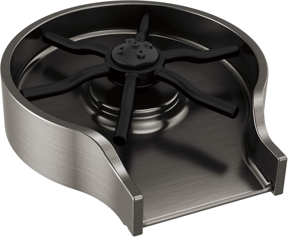 Delta Black Stainless Metal Glass Rinser for Kitchen Sink & Bottles