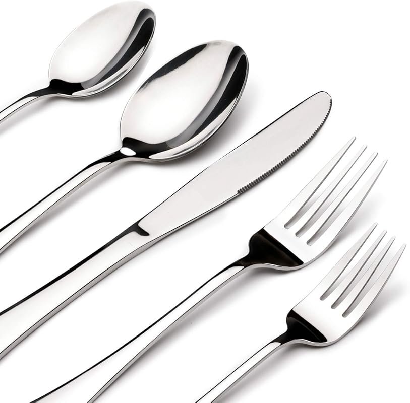 Heavy Duty 40-Piece Stainless Steel Silverware Set for 8 – Includes St