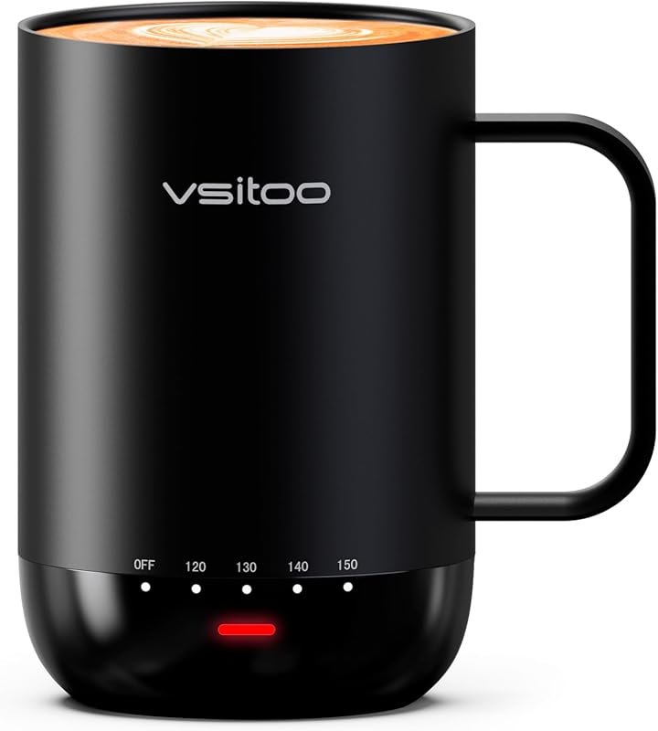 Vsitoo S3 Pro 16oz AI-Powered Smart Heated Coffee Mug – Auto-Sensing, 
