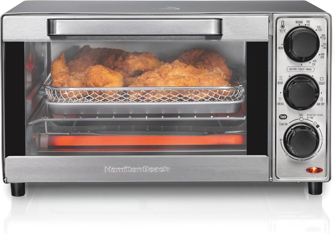 Hamilton Beach Sure-Crisp Air Fryer Toaster Oven, Fits 9” Pizza, 4 Sli