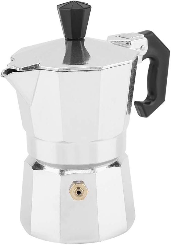 Agatige 1 Cup Aluminum Moka Coffee Pot, Stovetop Percolator for Italia
