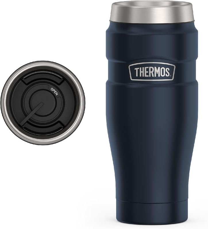 THERMOS Stainless King 16oz Vacuum-Insulated Tumbler, Leak-Proof & Swe