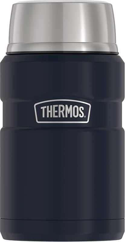 THERMOS 24 oz Midnight Blue Stainless King Vacuum-Insulated Food Jar, 