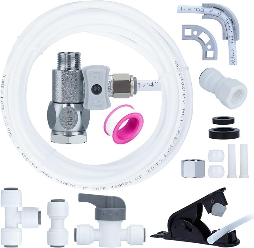 Complete Refrigerator Water Line Kit with 1/4