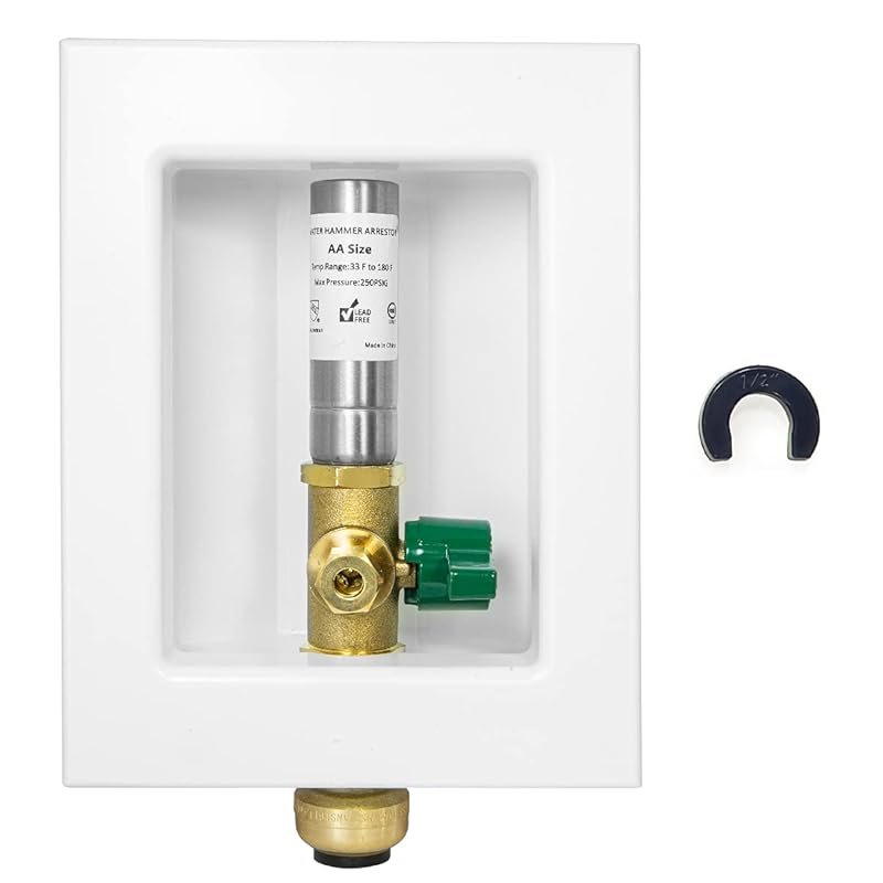EFIELD Push-Fit Ice Maker Outlet Box with 1/2