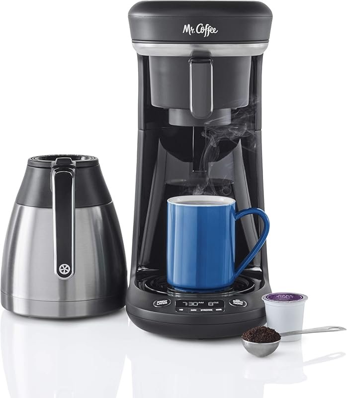 Mr. Coffee Programmable 10-Cup Machine for Single Serve or Full Carafe