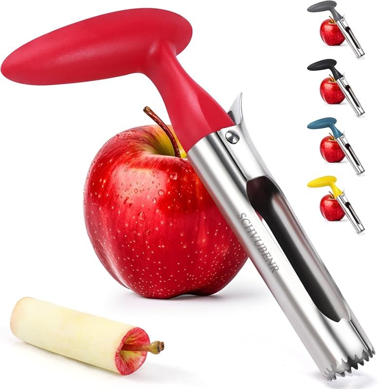 SCHVUBENR Premium Apple Corer Tool – Stainless Steel, Serrated Blades,