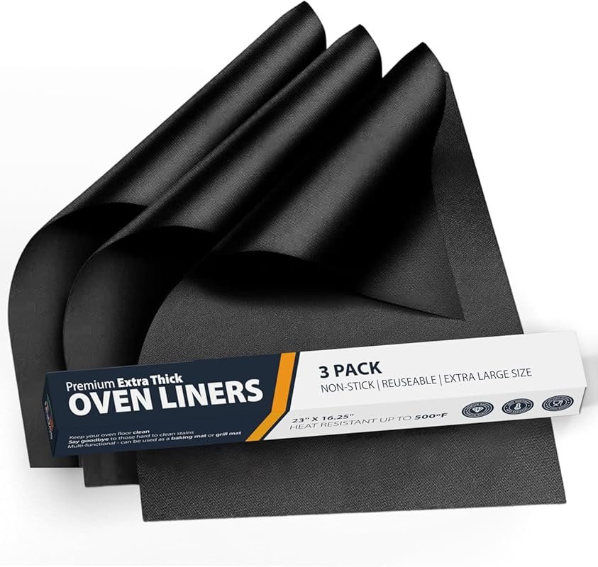 Large Reusable Oven Liners 3 Pack – Non-Stick, BPA & PFOA Free, Fits E