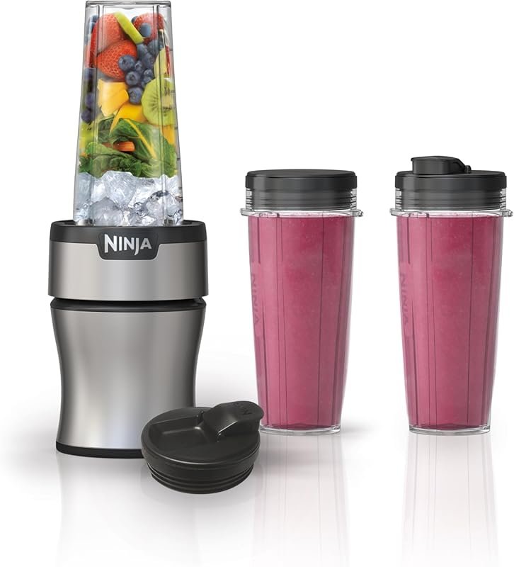 Ninja Nutri-Plus Personal Blender with Push-to-Blend, (3) 20oz Cups & 