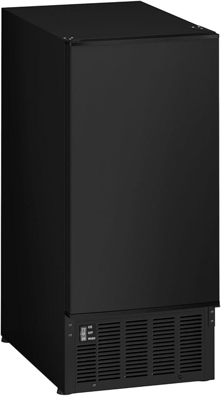 EdgeStar IB450BL 50 Lb Undercounter Clear Ice Maker with Black Stainle