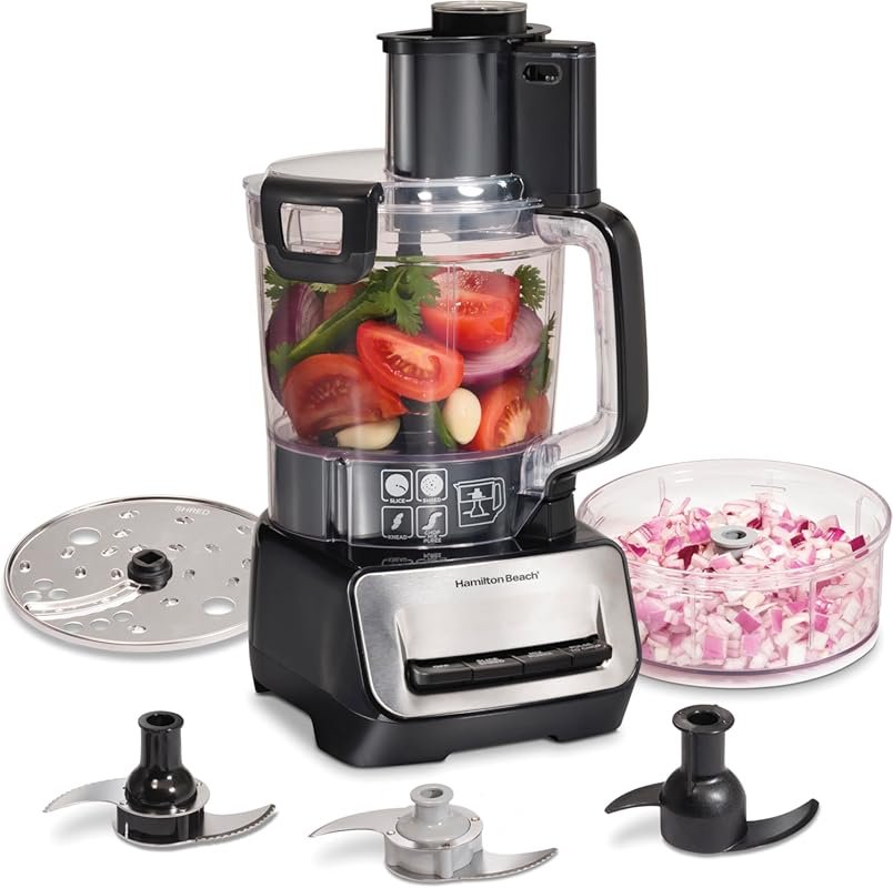Hamilton Beach Stack & Snap Food Processor with Stainless Steel Blades