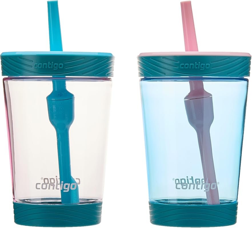 Contigo Kids Spill-Proof 14oz Tumbler with Straw, BPA-Free Plastic, Di