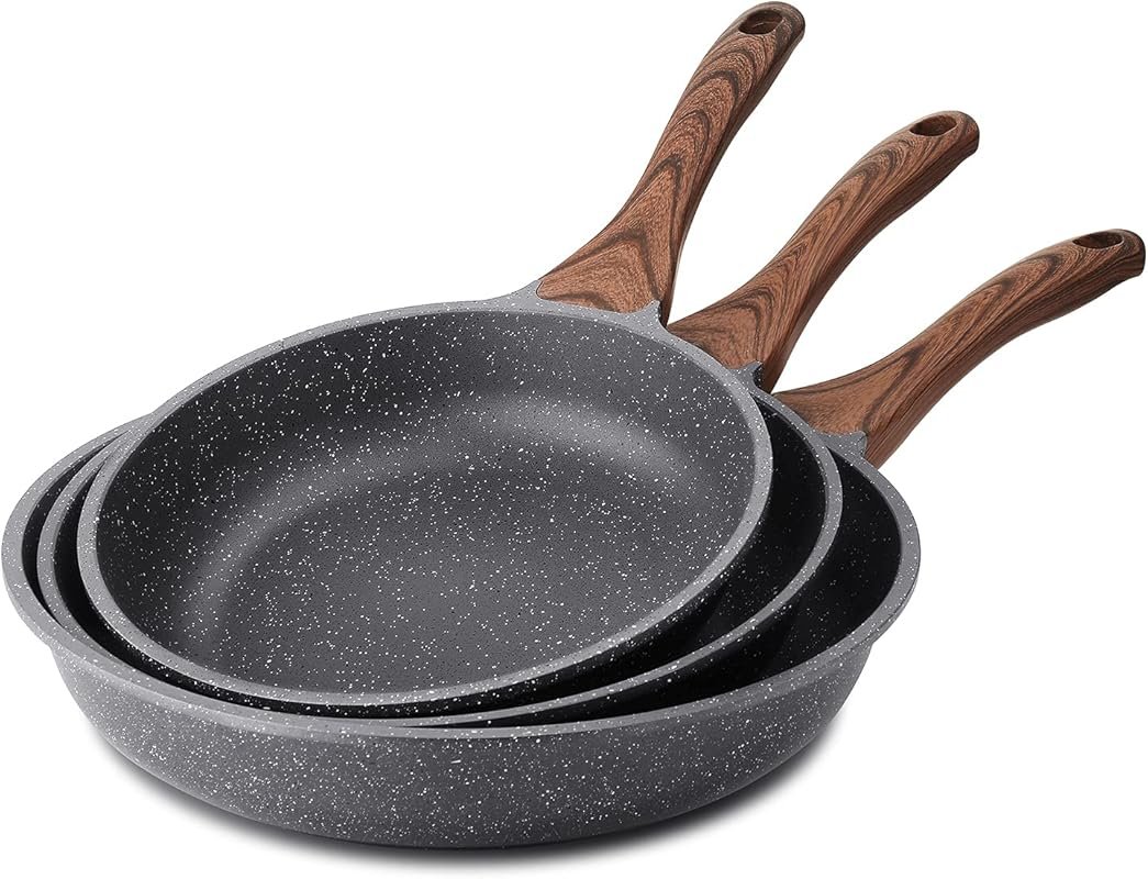 SENSARTE Nonstick Swiss Granite Frying Pans, 9.5+11+12.5