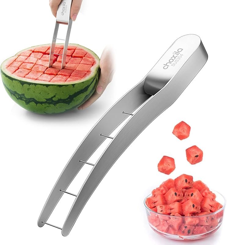 Watermelon Cutter Slicer,Stainless Steel Watermelon Cube Cutter Quickl