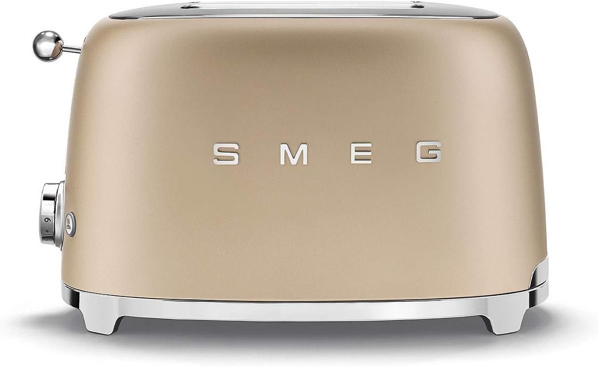 SMEG 2-Slice Toaster with 6 Presets, Defrost & Removable Crumb Tray – 