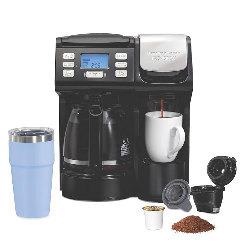 Hamilton Beach FlexBrew Trio 2-Way Coffee Maker – Compatible with K-Cu