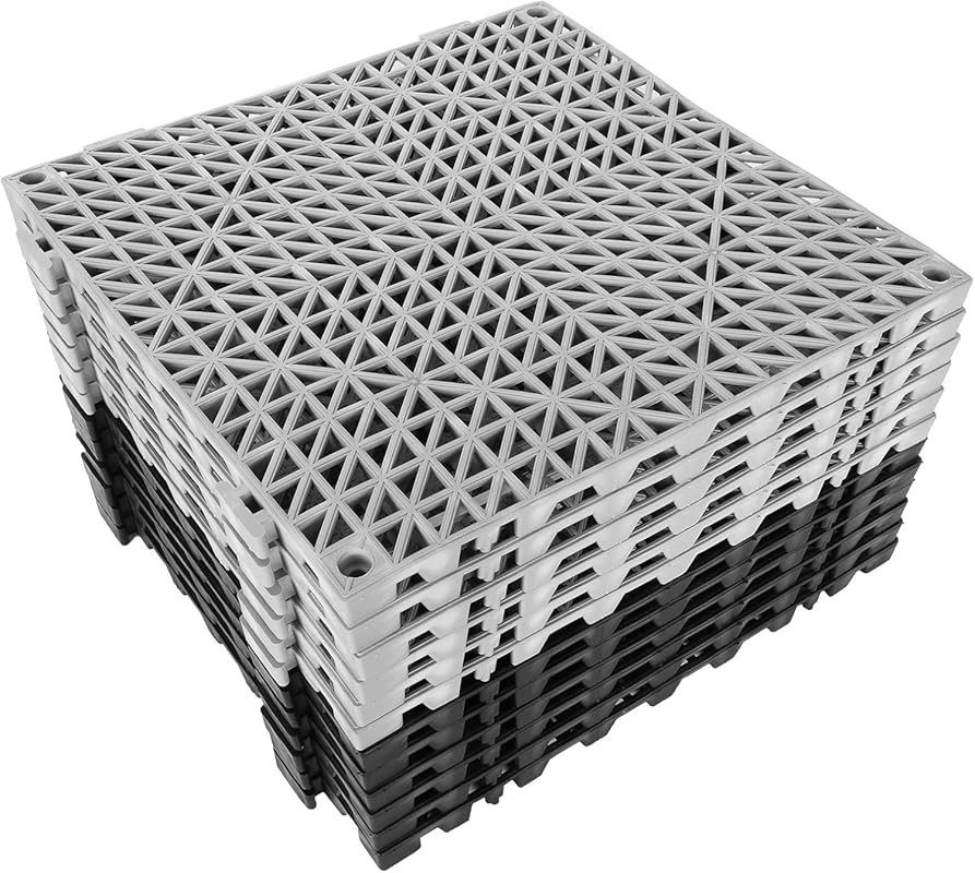 12 Pack Interlocking Rubber Tiles, 12