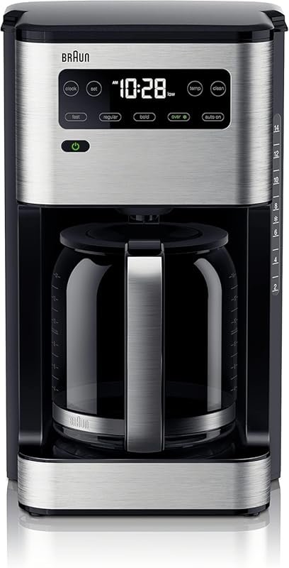 Braun PureFlavor 14-Cup Coffee Maker with Touch Display & Bold Brew Mo