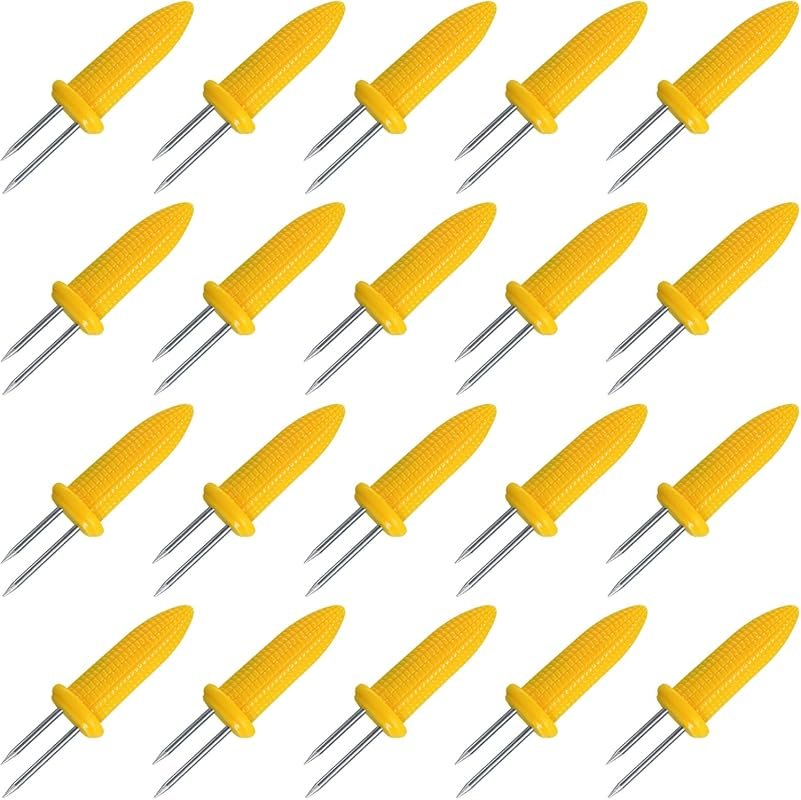 20 Pcs Stainless Steel Corn on the Cob Holders for Grilling & BBQ