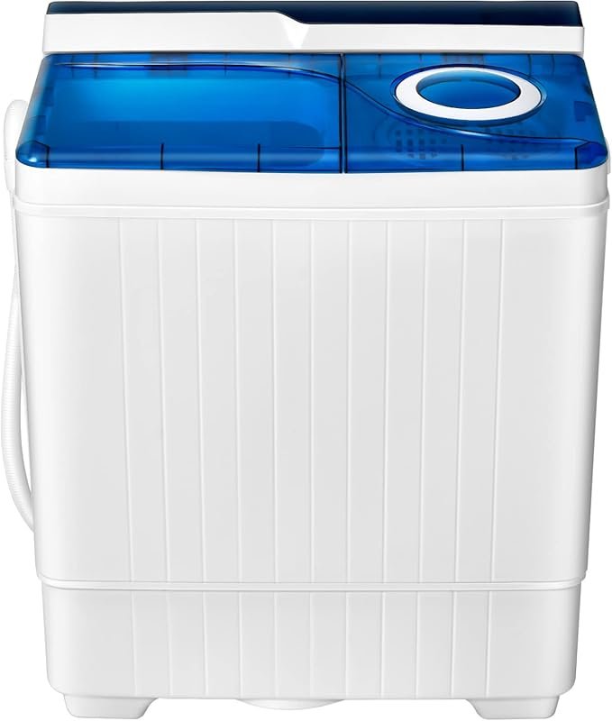 COSTWAY Twin Tub Portable Washer, 26lbs Capacity, 18lbs Washer & 8lbs 