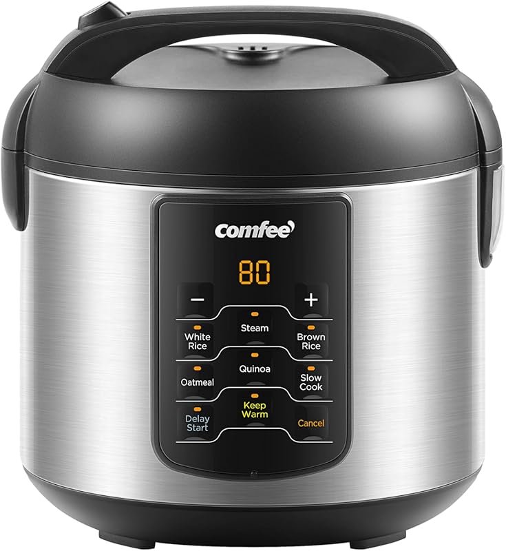 COMFEE' 6-in-1 Stainless Steel Multi Cooker with Steamer, Saute and 6 