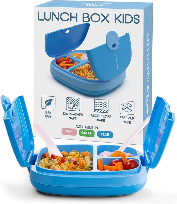 Umami Kids Lunch Box with Ice Pack & Utensils, 100% Leakproof & BPA-Fr