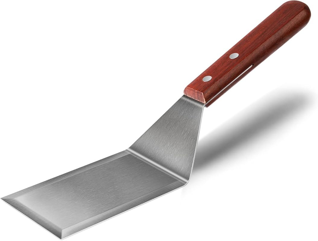 Metal Spatula for Cast Iron Skillet & BBQ – Stainless Steel Turner for