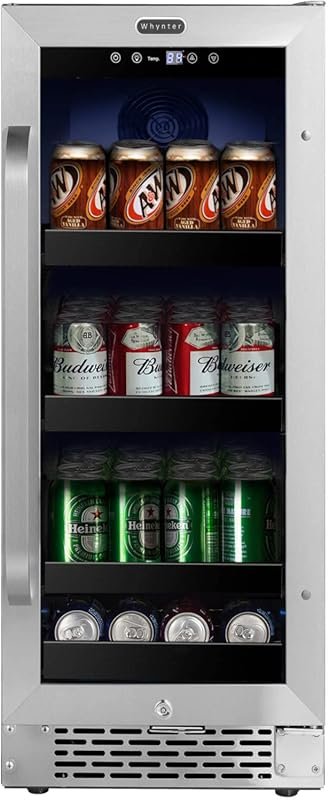Whynter Built-In Beverage Refrigerator, 3.0 Cu. Ft., Glass Door, Lock,