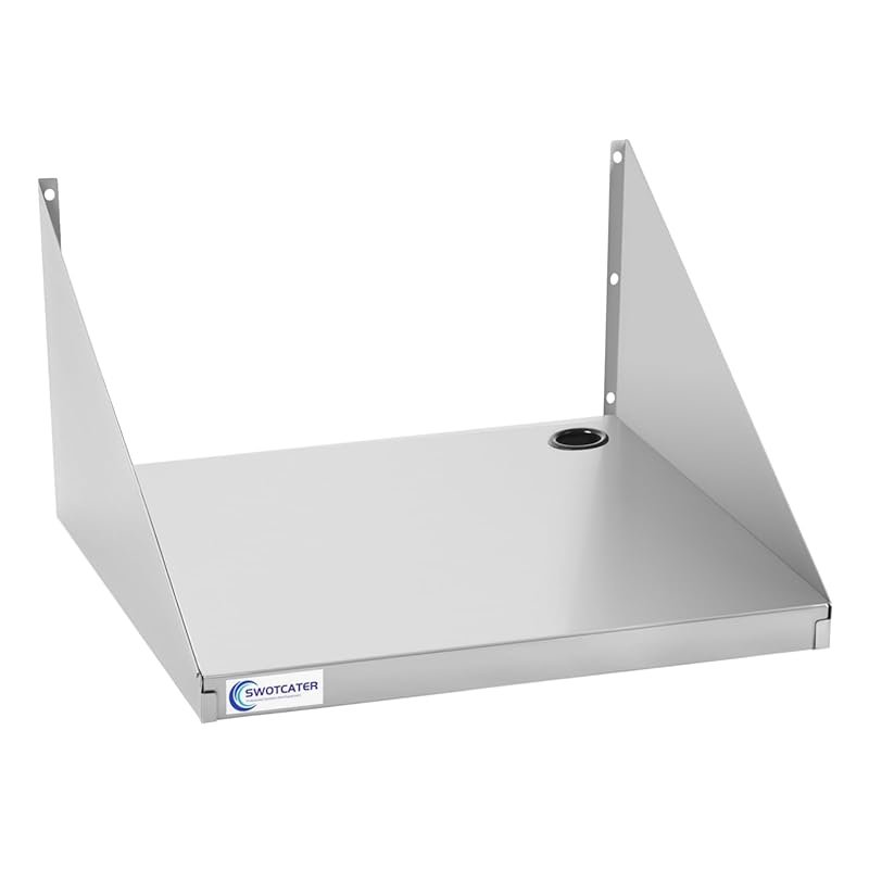 Stainless Steel Heavy-Duty Microwave Shelf – 18