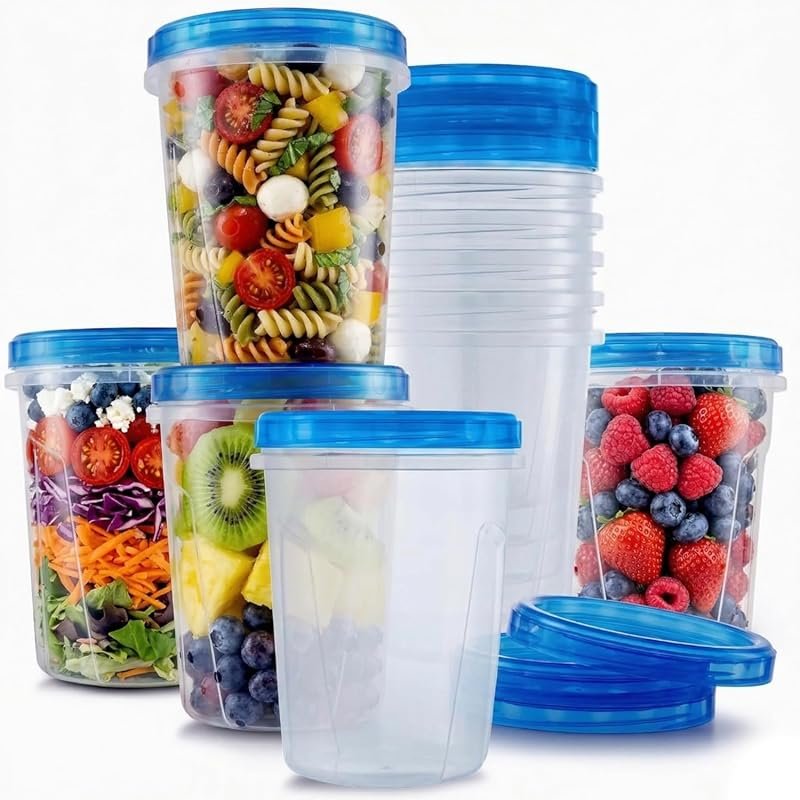 Tafura 10 Pack 32 Oz Freezer Storage Containers – Leak-Proof, BPA-Free