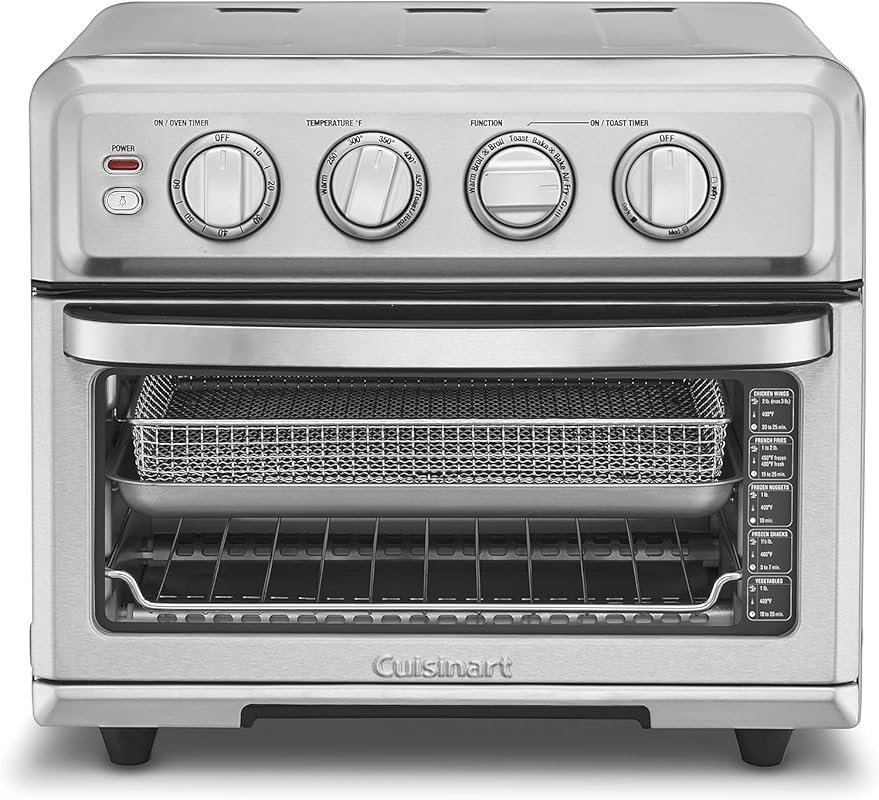Cuisinart TOA-70NAS 8-in-1 Air Fryer Toaster Oven, 1800W, 0.6 Cu Ft