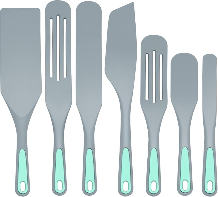 To Encounter 7-Piece Silicone Spurtle Set, Heat Resistant Kitchen Tool