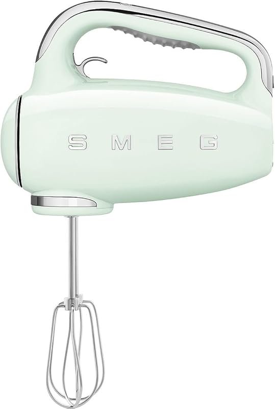 SMEG 9-Speed Retro Hand Mixer – 220W Motor, Turbo Function, LED Timer,