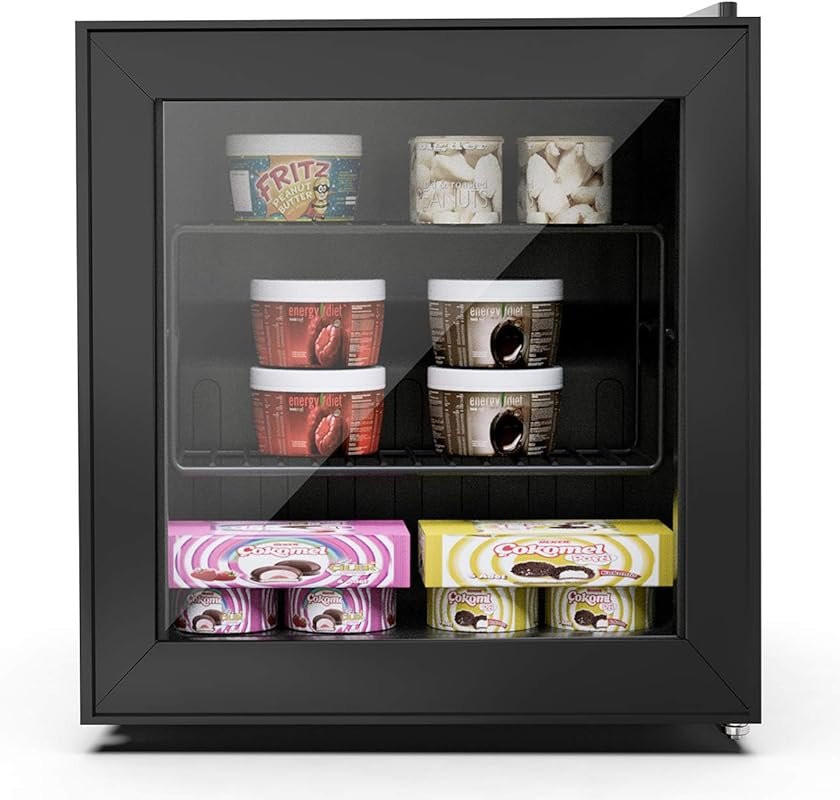 1.1 Cu Ft LED Mini Display Freezer with Removable Shelves & 7 Temp Set