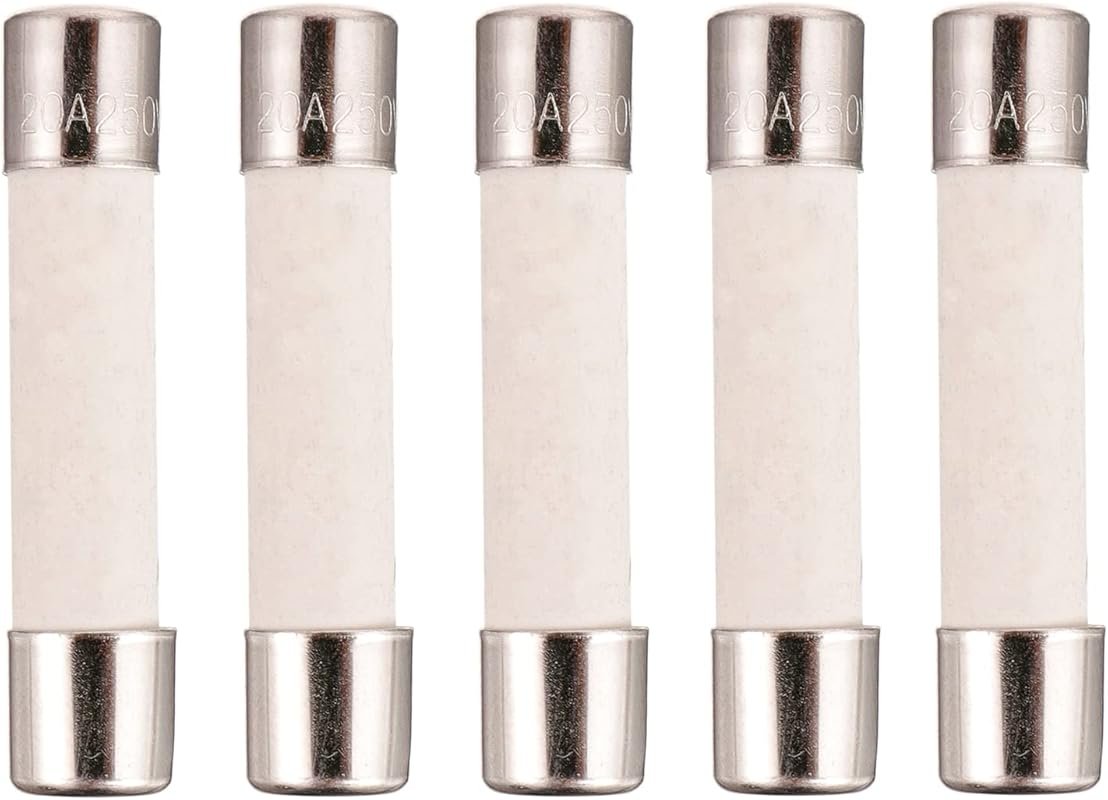 Universal 20 Amp Microwave Fuse – 250V Slow-Blow Ceramic Replacement f