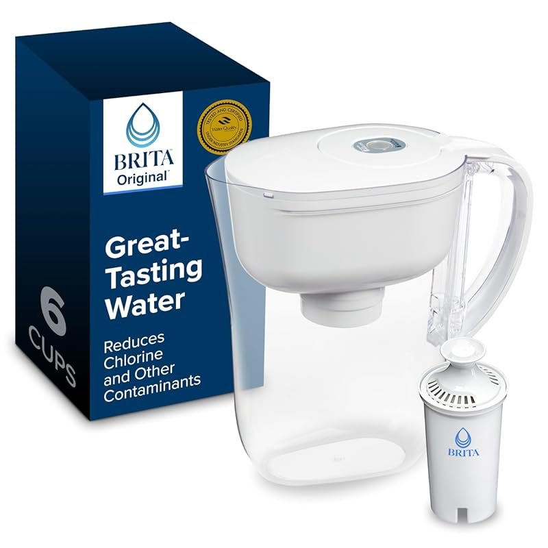 Brita Metro Pitcher with SmartLight Indicator, Replaces 1,800 Bottles,