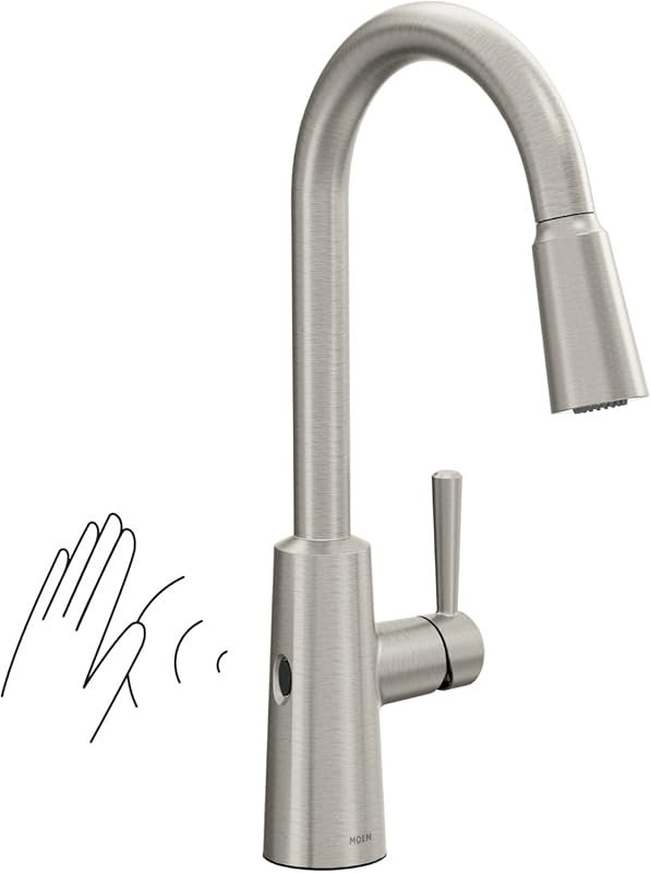 Moen Riley Spot Resist Stainless Hands-Free Touchless Sensor Pull Down