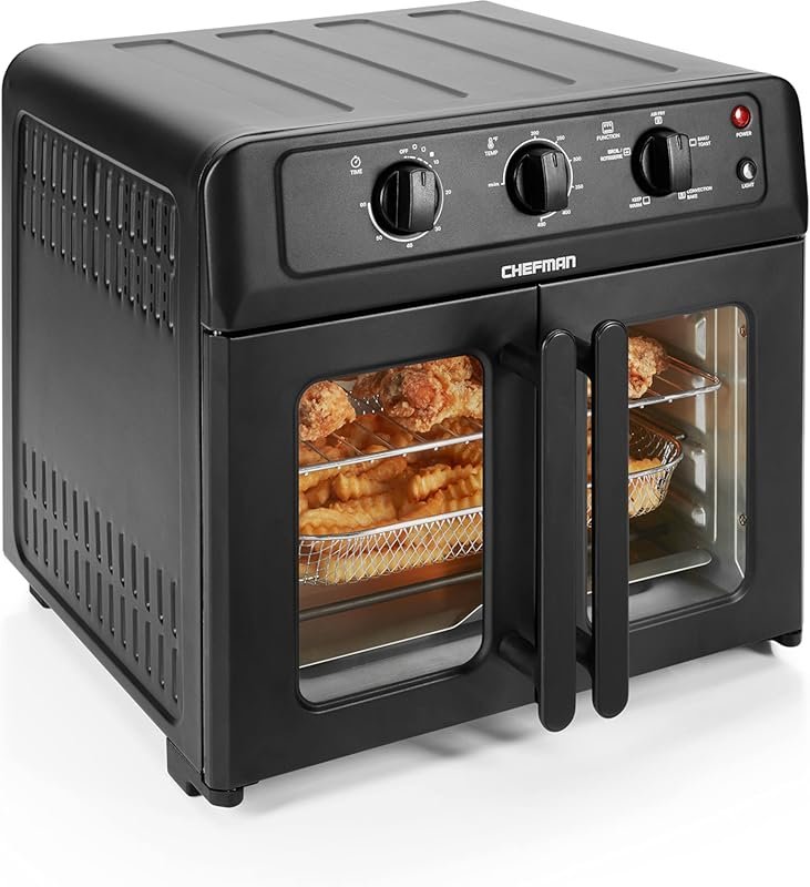 Chefman Extra Large Air Fryer & Convection Oven – French Doors, Rotiss