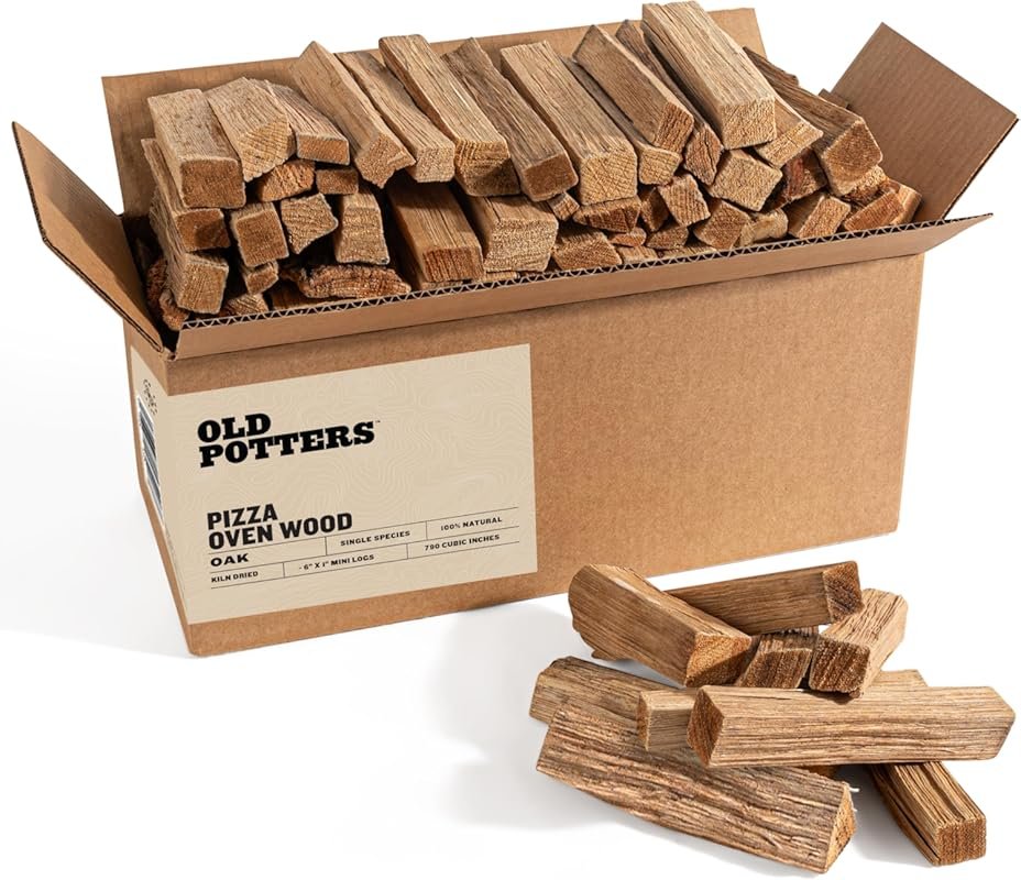 Old Potters Kiln Dried Pizza Oven Logs, 12 lbs Oak Mini Logs for Ooni,