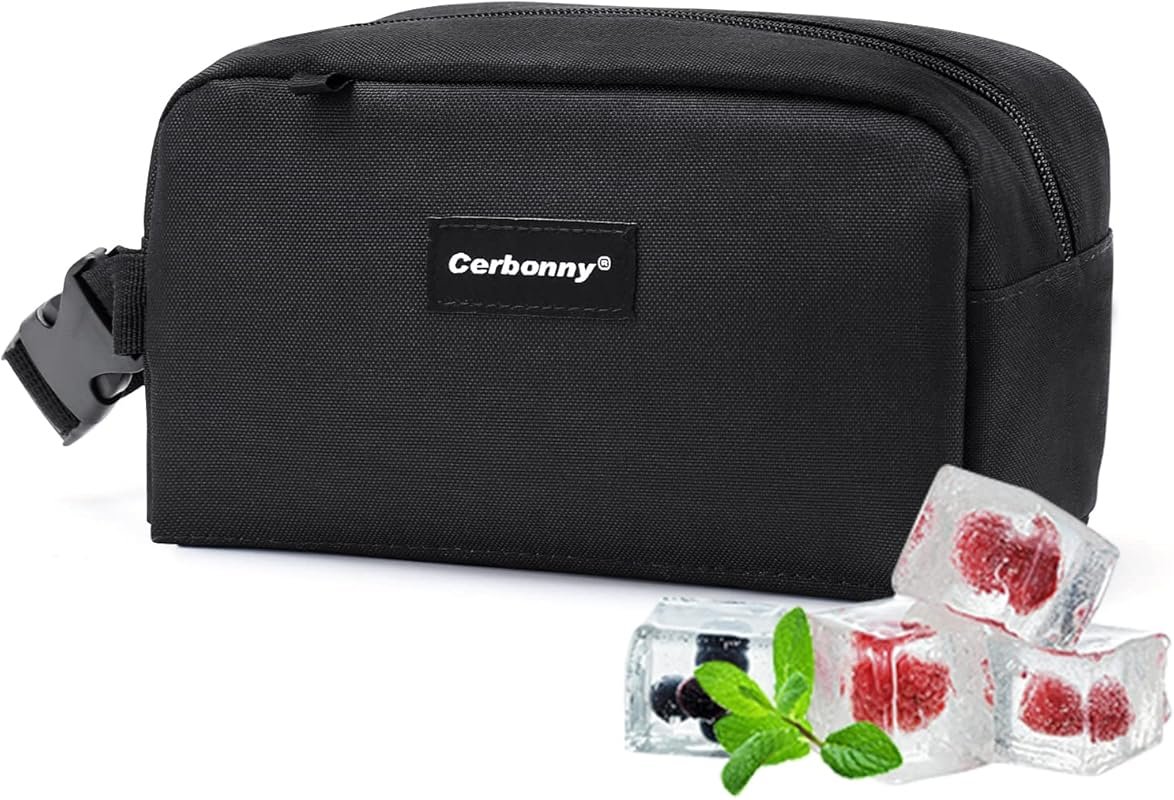 Mini Freezable Cooler Bag with Ice Packs for Travel, Work, and School 